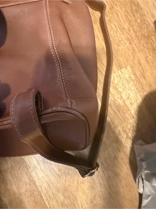Coach Tan Brown Pebbled Leather Drawstring Backpack main image 6